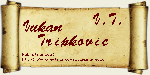 Vukan Tripković vizit kartica